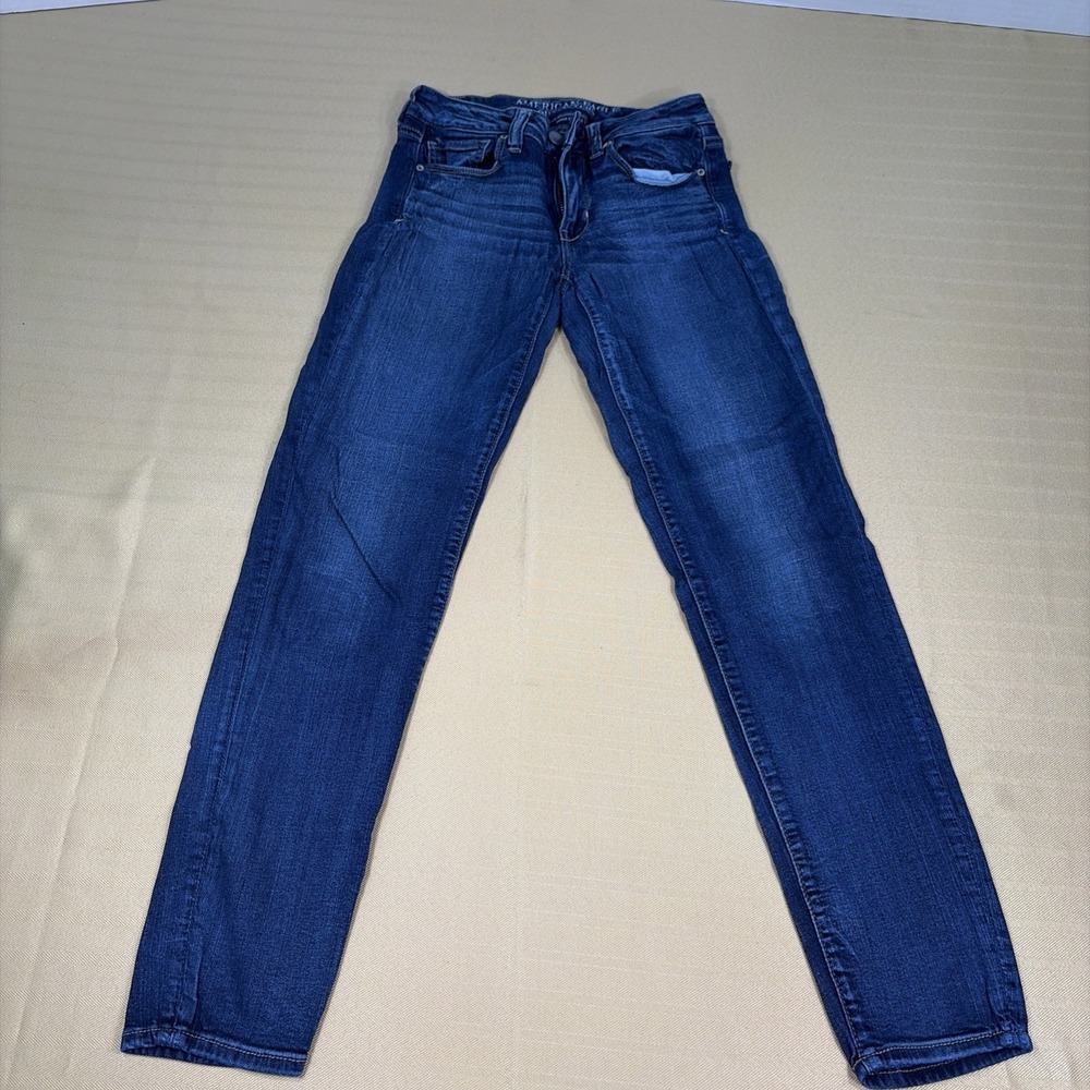 American Eagle Outfitters Women's Super Stretch  Jeans 2 Blue Low Rise